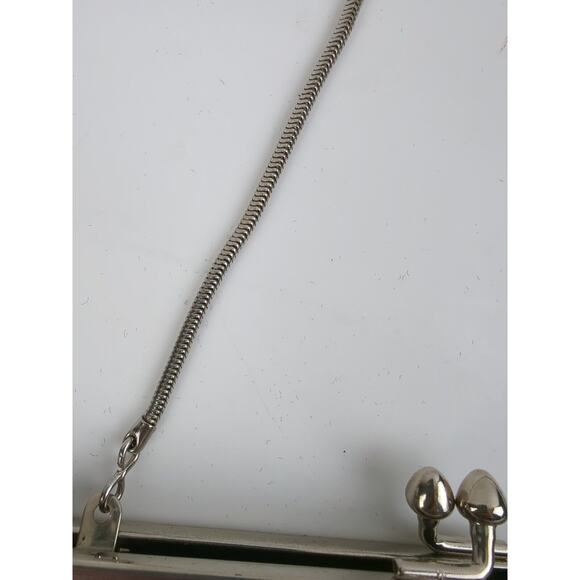 Elegant Black Clutch with Silver Accents - Picture 9 of 10